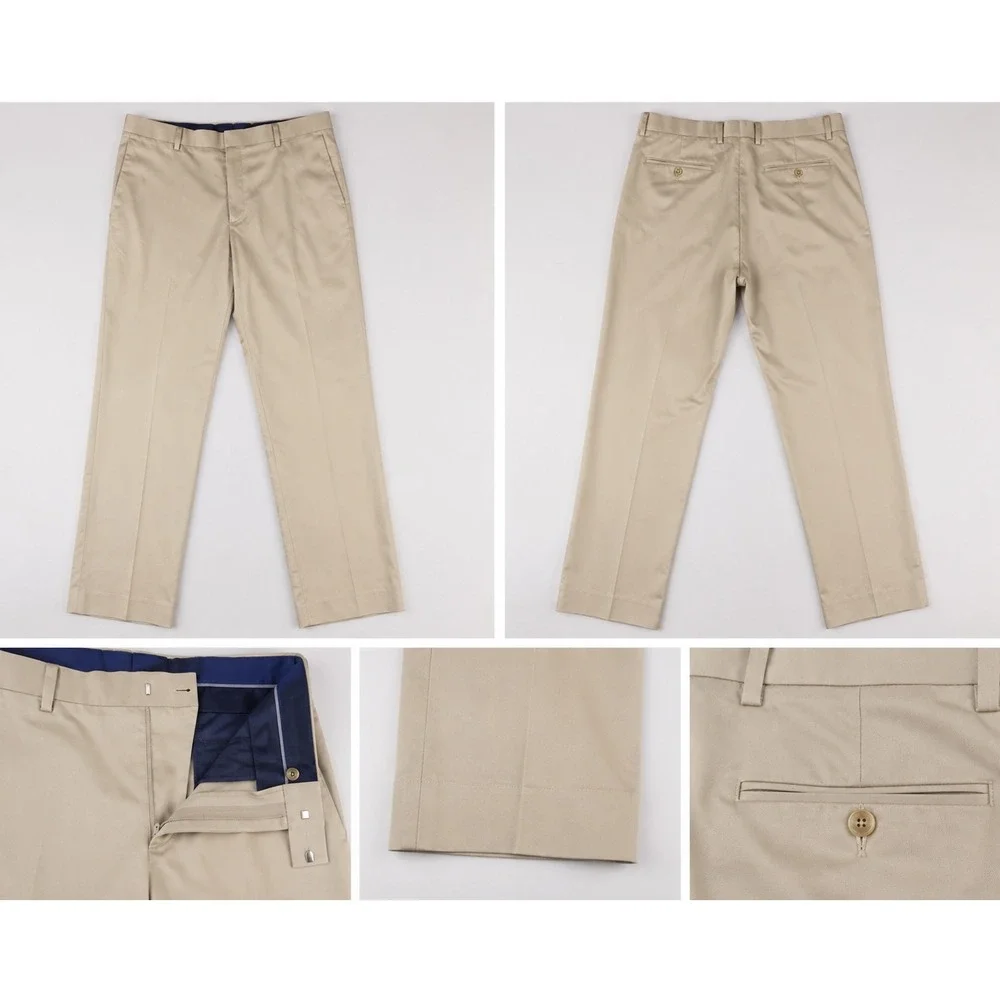 Banana Republic Non-Iron Tailored Slim Fit Chinos Khaki Tan 36x34 Career Office